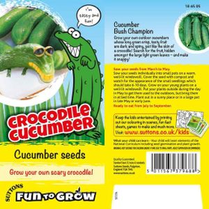 Suttons Fun to Grow Cucumber Crocodile Bush Champion