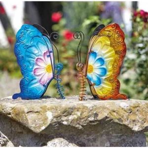 Smart Garden Metal and Glass Flower Power Butterflies x 2