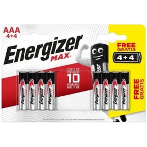 Energizer Max Alkaline AAA Batteries - 8 Pack (4 +4 Free)