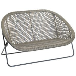 Faux Rattan Double OBSL Bench