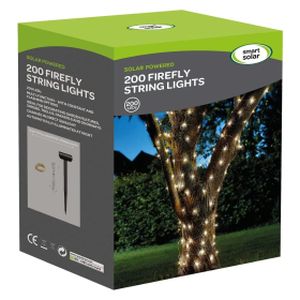 Smart Firefly Solar String Light-200 Warm White