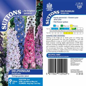 Suttons Delphinium Delight Seed Mix
