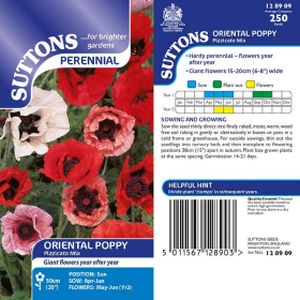 Suttons Poppy Oriental Pizzicato Mix