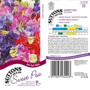 Suttons Sweet Pea Jet Set Mix