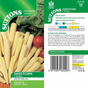 Suttons Veg Sweet Corn Minipop F1
