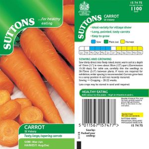 Suttons Veg Carrot St.Valery