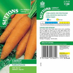 Suttons Veg Carrot Autumn King 2