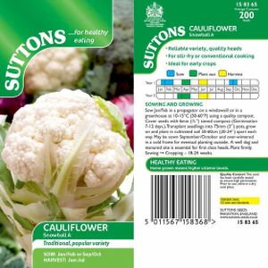 Suttons Veg Cauliflower Snowball A