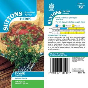 Suttons Herbs Thyme Common
