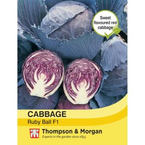 Thompson & Morgan Veg Cabbage Ruby Ball F1 Hybrid