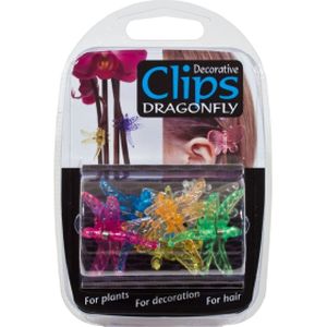 Growth Dragonfly Clips (6) Assorted Colours