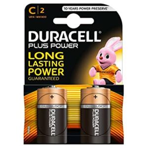 Duracell  Battery MN 1400 + Power C 2pk