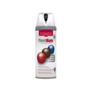Plasti-kote Premium Spray Paint Gloss White 400ml