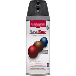Plasti-kote Premium Spray Paint Satin Black 400ml