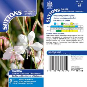 Suttons Gaura Seeds - The Bride
