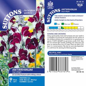 Suttons Antirrhinum Day & Night