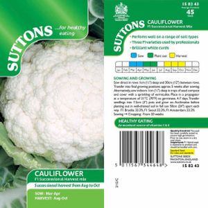 Suttons Cauliflower - Successional Harvest F1 Collection