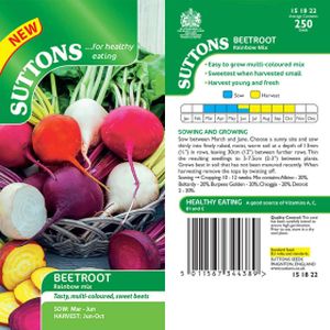 Suttons Seed Tape Beetroot Rainbow Mix