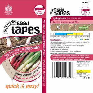 Suttons Seed Tape Spring Onions Red & White