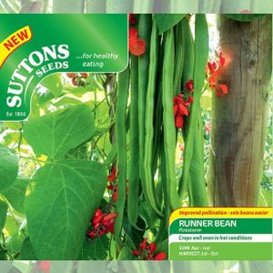 Suttons Runner Bean Seeds - Firestorm