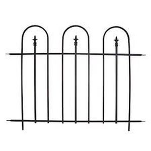 Panacea Triple Arch Finial Fence Section 36x48in Black