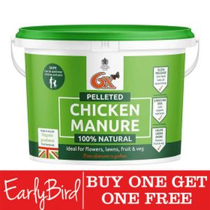 6X Chicken Pellet Manure 8kg Tub