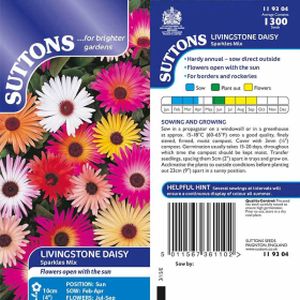 Suttons Livingstone Daisy Seeds - Sparkles Mix