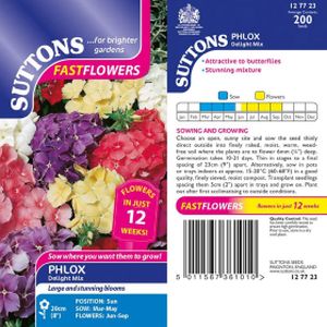 Suttons Phlox Seeds - Delight Mix