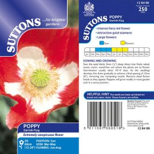 Suttons Poppy Seeds - Danish Flag