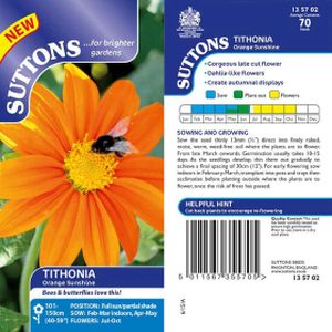 Suttons Tithonia Orange Sunshine