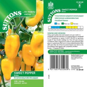 Suttons Sweet Pepper Seeds - Midas