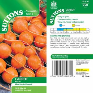 Suttons Carrot Seeds - Rondo