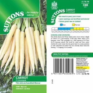 Suttons Carrot Seeds - F1 Creampak