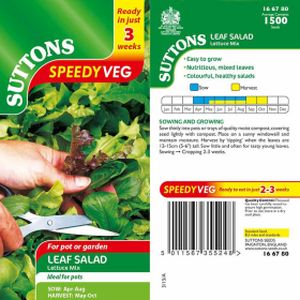 Suttons Leaf Salad Lettuce Mix Speedy Veg