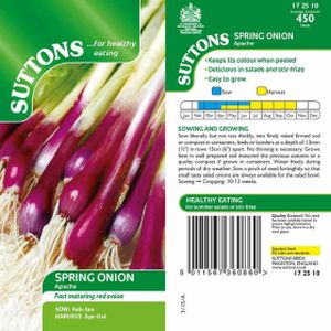 Suttons Salad Onion Seeds - Apache