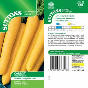 Suttons Carrot F1 Gold Nugget