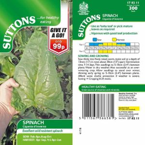 Suttons Spinach Gigante D'inverno