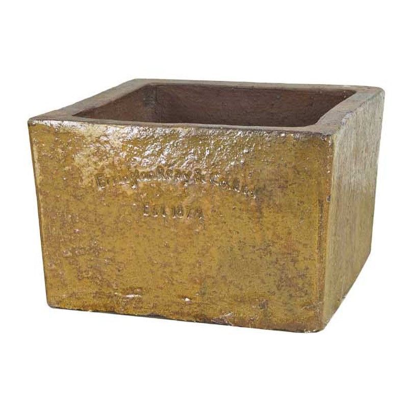 Errington Reay & Co Square Planter Old Leather Large