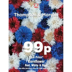 Thompson & Morgan Cornflower Red, White & Blue Seeds