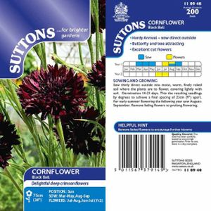 Suttons Cornflower Black Ball