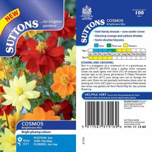 Suttons Cosmos Sulphureus Brightness Seed Mix