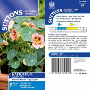 Suttons Nasturtium* Ladybird Rose