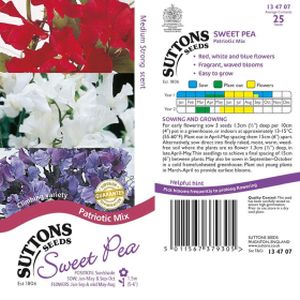 Suttons Sweet Pea Patriotic Mix