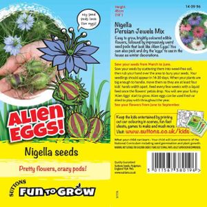 Suttons Fun to grow Alien Eggs, Nigella Persian Jewel