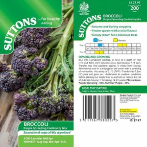 Suttons Broccoli - Purple Sprouting Cont
