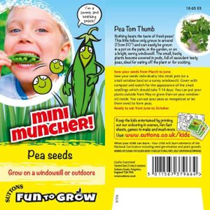 Suttons Fun to Grow Pea Mini Muncher (tom Thumb)