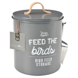Burgon & Ball Feed The Birds Bird Food Tin - Charcoal