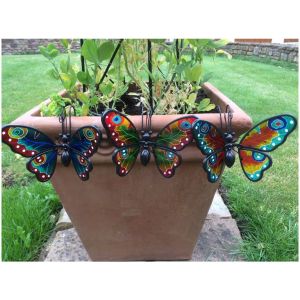 Greenkey Spotty Glass Butterfly Pot Hanger