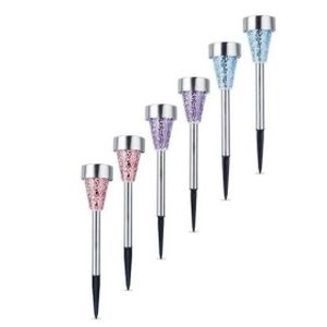 Smart Mosaic Stainless Steel Stake Light 6 Pack