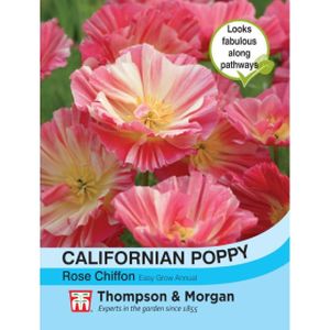 Thompson & Morgan Californian Poppy Rose Chiffon Seeds